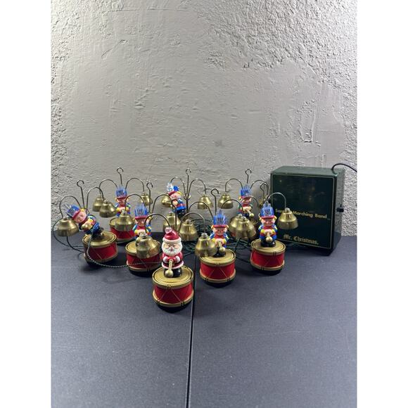 Mr Christmas Santa's Marching Band With Bells Plays Christmas Songs Tested - Picture 1 of 10